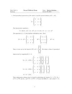 Math 5410 § 1. Second Midterm Exam Name: Practice Problems