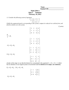 Name________________________ Student I.D.___________________ Math 2250−4 Quiz 5      Solutions