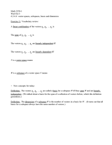 Math 2250-1 Wed Oct 3 Exercise 1)  Vocabulary review: