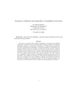 Necessary conditions and optimality of multiphase structures