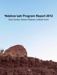 ‘Ndahoo’aah Program Report 2012 Sami Jawhar, Darian Oliphant, Isabelle Scott