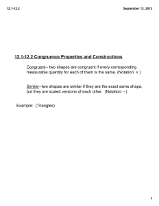 12.1-12.2 Congruence Properties and Constructions