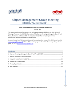 Object Management Group Meeting  (Reston, Va., March 2014)