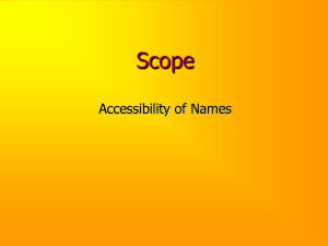Scope Accessibility of Names