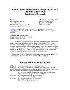 Boston College, Department of Physics, Spring 2010 PH79917, index = 4326