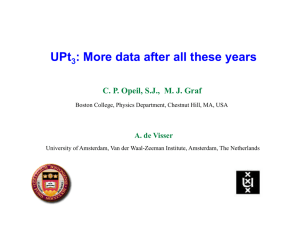 UPt : More data after all these years