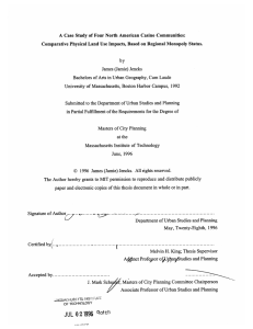 A  Case  Study  of  Four North... Comparative Physical  Land Use  Impacts, Based  on ...