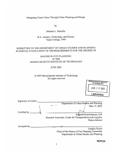 Mitigating  Transit Noise  Through  Urban  Planning ... Michael  L. Marrella by