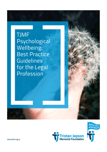 TJMF Psychological Wellbeing: Best Practice