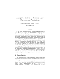 Asymptotic Analysis of Boundary Layer Correctors and Applications August 4, 2010