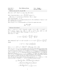 Math 3160 § 1. First Midterm Exam Name: Sample