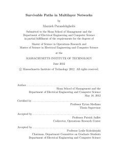 Survivable Paths in Multilayer Networks Marzieh Parandehgheibi