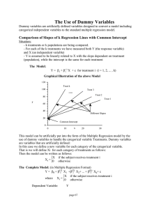The Use of Dummy Variables
