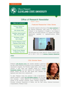 Office of Research Newsletter Featured Researcher Video Series