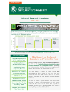 Office of Research Newsletter CSU's Research and Development