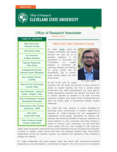 Office of Research Newsletter Meet CSU's New Research Faculty