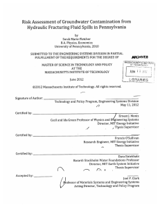 Risk Assessment  of Groundwater Contamination from ARCHNES