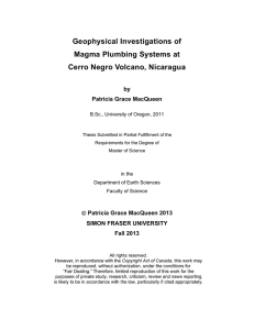 Geophysical Investigations of Magma Plumbing Systems at Cerro Negro Volcano, Nicaragua by