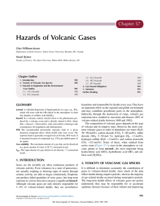 Hazards of Volcanic Gases Chapter 57 Glyn Williams-Jones Hazel Rymer