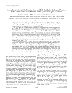 Fumarolic Activity, Acid-Sulfate Alteration, and High Sulfidation Epithermal Precious