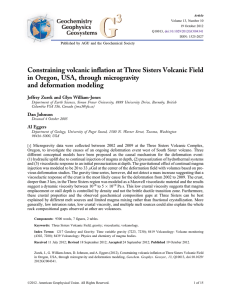 Constraining volcanic inflation at Three Sisters Volcanic Field and deformation modeling