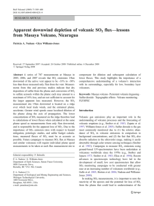 Apparent downwind depletion of volcanic SO flux from Masaya Volcano, Nicaragua —