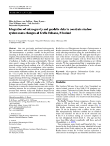 Integration of micro-gravity and geodetic data to constrain shallow