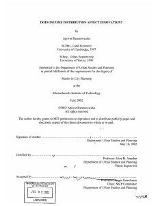 DOES  INCOME  DISTRIBUTION  AFFECT INNOVATION? by Apiwat Ratanawaraha