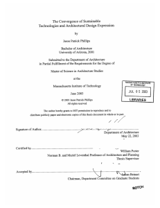 The Convergence  of Sustainable and  Architectural  Design Expression Technologies