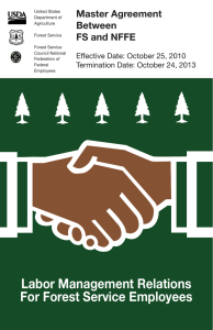 Master Agreement Between FS and NFFE Effective Date: October 25, 2010