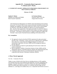 Appendix D2 – Community-Based Approach – N. Johnson and S. Mealey