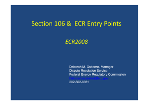 Section 106 &amp; ECR Entry Points ECR2008