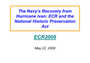 ECR2008 The Navy’s Recovery from Hurricane Ivan: ECR and the National Historic Preservation