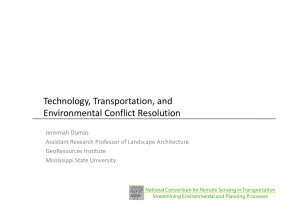 Technology, Transportation, and Environmental Conflict Resolution