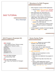 Structure of a SAS Program