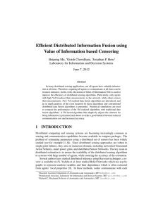 Efficient Distributed Information Fusion using Value of Information based Censoring