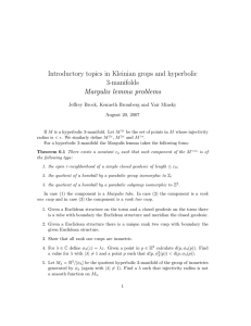 Introductory topics in Kleinian grops and hyperbolic 3-manifolds Margulis lemma problems