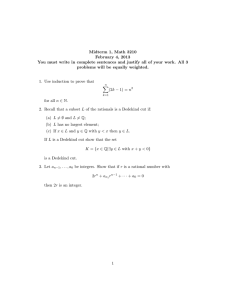 Midterm 1, Math 3210 February 4, 2013