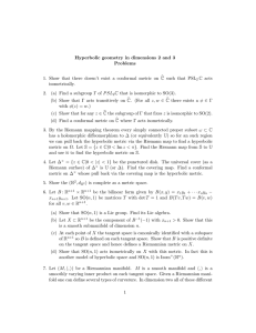 Hyperbolic geometry in dimensions 2 and 3 Problems C such that PSL
