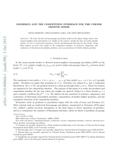 GEODESICS AND THE COMPETITION INTERFACE FOR THE CORNER GROWTH MODEL