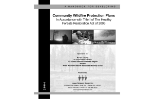 Community Wildfire Protection Plans Forests Restoration Act of 2003