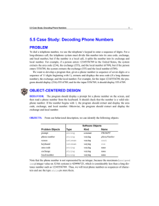 5.5 Case Study: Decoding Phone Numbers PROBLEM
