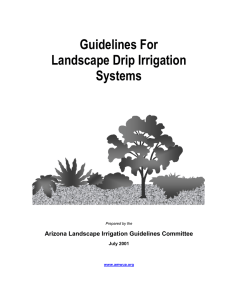 Guidelines For Landscape Drip Irrigation Systems