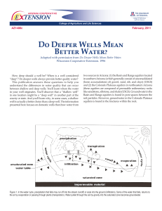 Do Deeper Wells Mean Better Water? E    TENSION