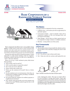 Basic Components of a Rainwater Storage System  The Basics