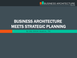 BUSINESS ARCHITECTURE MEETS STRATEGIC PLANNING