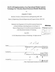 MATLAB  Implementation  of an Operational Modal  Analysis