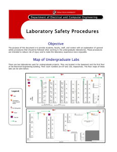 Laboratory Safety Procedures Objective Department of Electrical and Computer Engineering