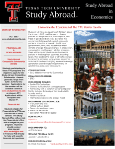 Study Abroad Environmental Economics at the TTU Center Seville