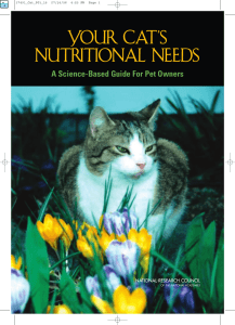 YOUR CAT’S NUTRITIONAL NEEDS A Science-Based Guide For Pet Owners